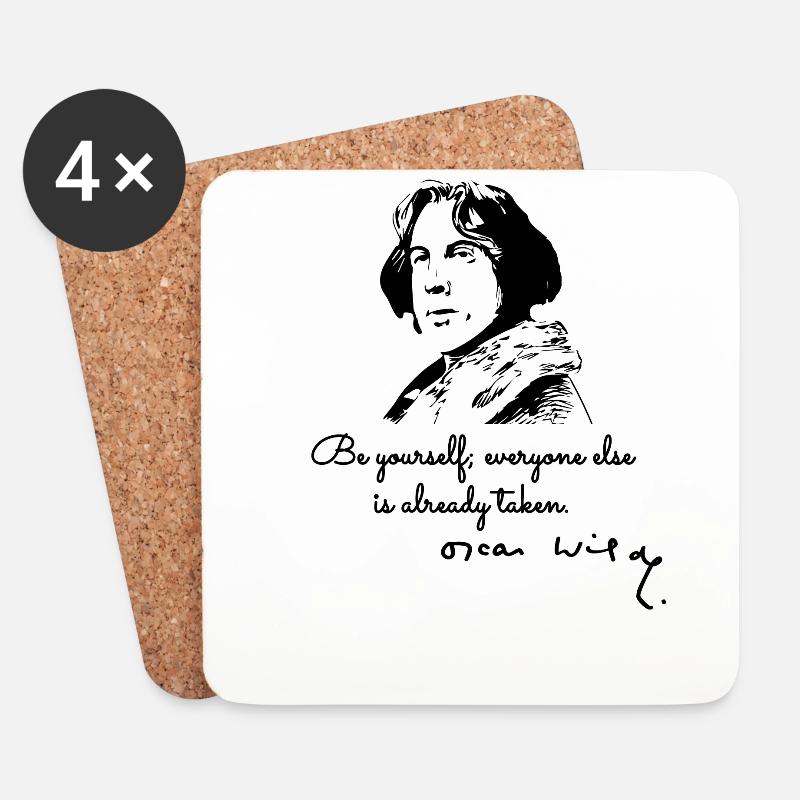 Be yourself Oscar Wilde quote - Coasters (set of 4) - white