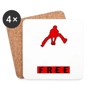Free running gift for parkour runner friends - Coasters (set of 4) - white - Front