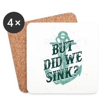 But Did We Sink? Motor Boating Captain - Untersetzer (4er-Set) - Weiß - Vorne