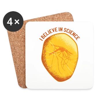 amber mosquito Mücke Moskito Bernstein science - Untersetzer (4er-Set) - Weiß - Vorne