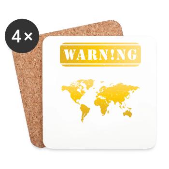 I Like To Talk About Geography Teacher Gift - Coasters (set of 4) - white - Front
