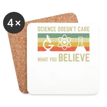 Science Doesn’t Care What You Believe Teacher Poison - Dessous de verre (lot de 4) - blanc - Devant