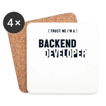 Trust Me I'm Backend Developer Developer Coder - Untersetzer (4er-Set) - Weiß - Vorne