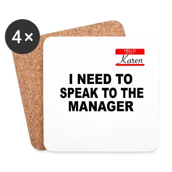 Hi my name is karen Halloween costume meme - Coasters (set of 4) - white - Front