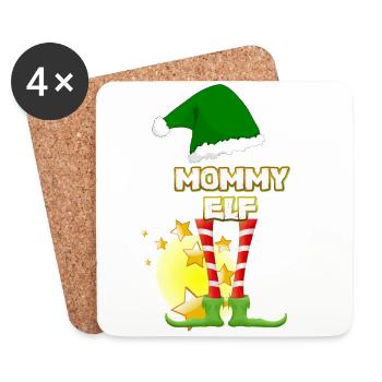 Elf Elf Elf, Funny Christmas funny christmas - Coasters (set of 4) - white - Front
