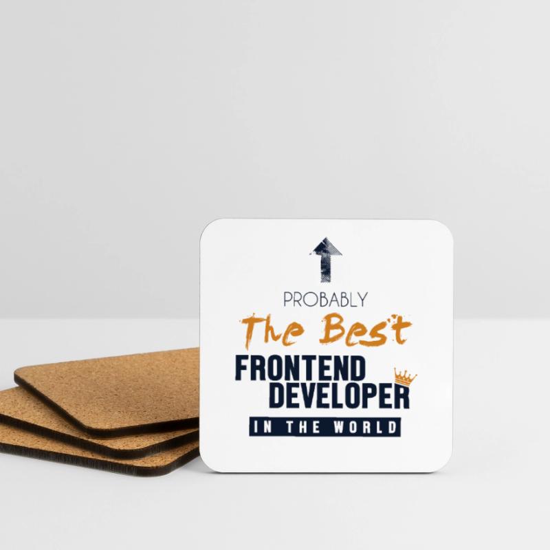Best Frontend Developer World Engineer Software Coasters (set of 4)