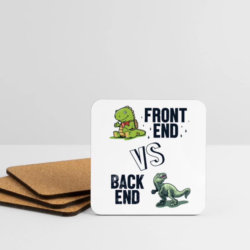 Frontend vs. Backend Developer Developer Coder Untersetzer (4er-Set)