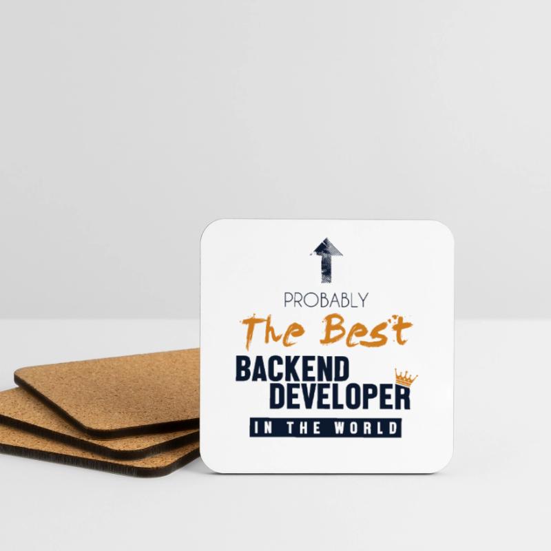 Best Backend Developer World Developer Coder Dessous de verre (lot de 4)
