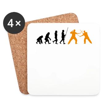Escrima Filipino Martial Art Martial Arts - Coasters (set of 4) - white - Front
