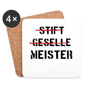 Stift Geselle Meister - Untersetzer (4er-Set) - Weiß - Vorne