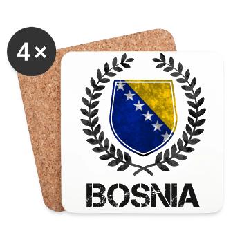 Bosnia Funny Bosna saying as a gift - Coasters (set of 4) - white - Front