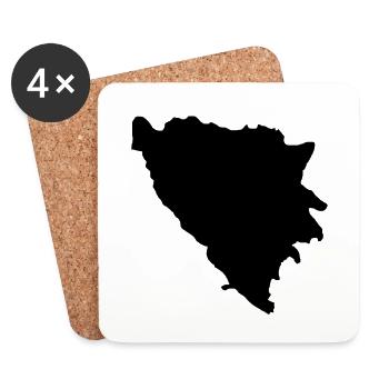 Bosnia Funny Bosna saying as a gift - Coasters (set of 4) - white - Front