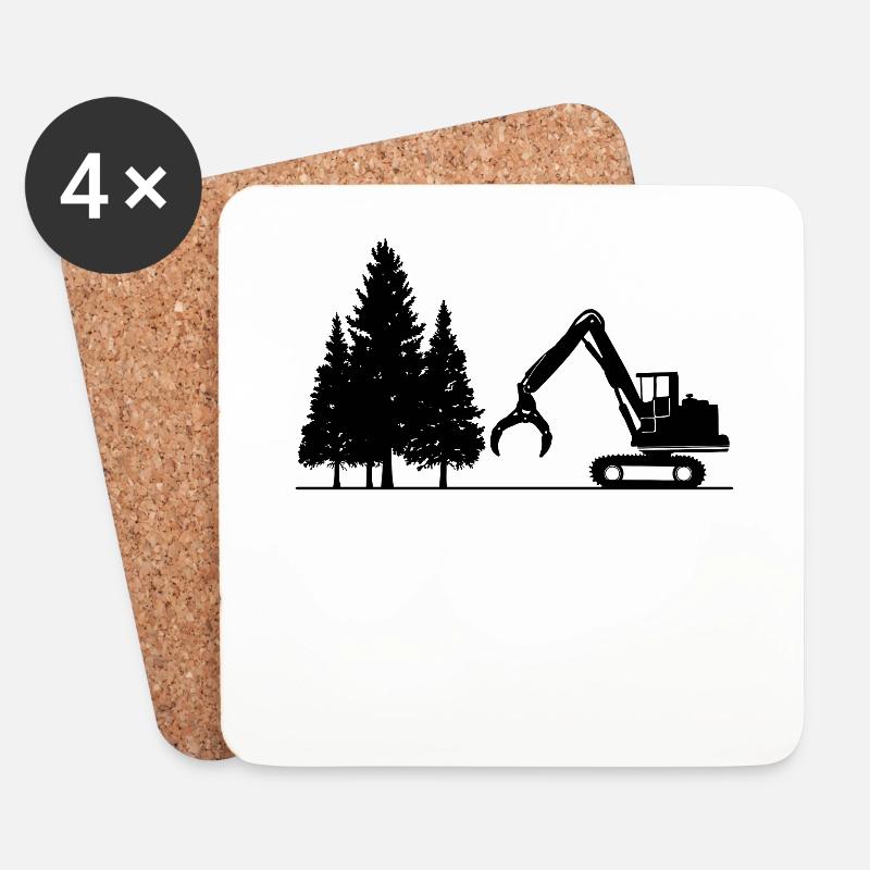 Harvester Design - Untersetzer (4er-Set) - Weiß