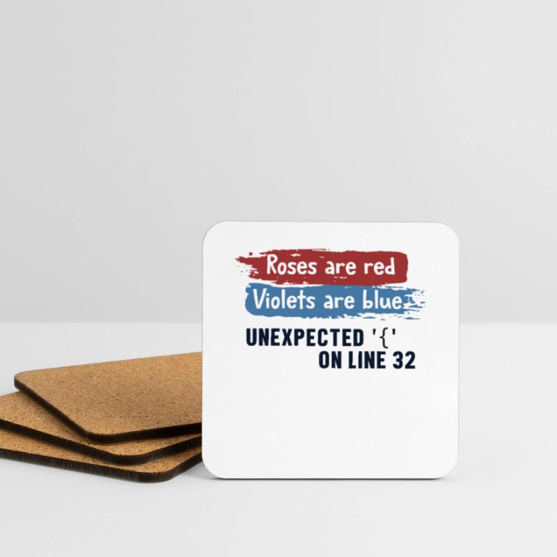 Unexpected { on Line 32 Developer Coder Untersetzer (4er-Set)