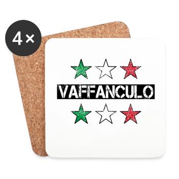 Vaffanculo Italian saying - Italy gift - Coasters (set of 4) - white - Front