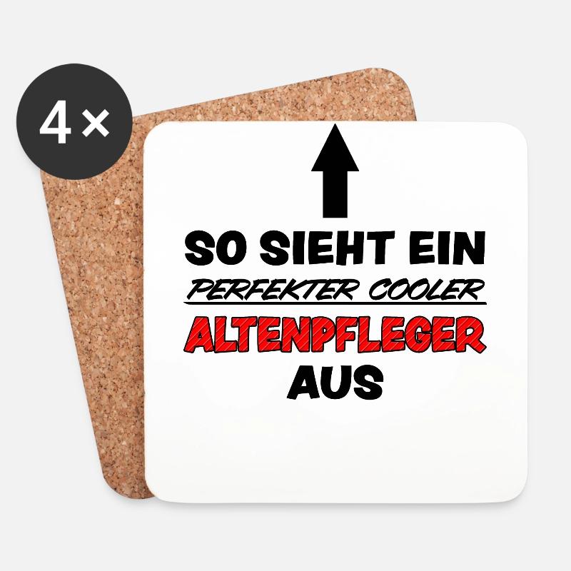 Perfekt Altenpfleger Lustiger Spruch Fun Geschenk - Untersetzer (4er-Set) - Weiß