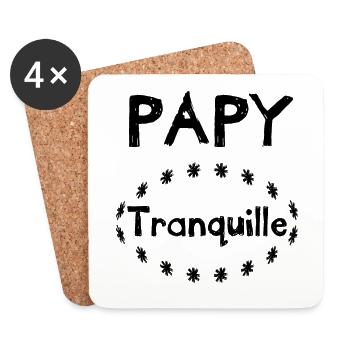 PAPY Tranquille - Dessous de verre (lot de 4) - blanc - Devant