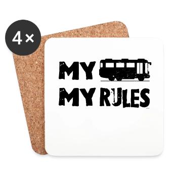 Busfahrer - Untersetzer (4er-Set) - Weiß - Vorne