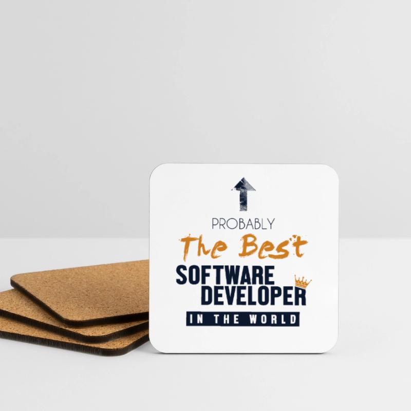 Best Software Developer World Developer Coder Dessous de verre (lot de 4)