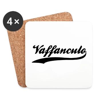 Vaffanculo Italian saying - Italy gift - Coasters (set of 4) - white - Front