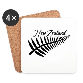 New Zealand Funny gift for New Zealanders - Coasters (set of 4) - white - Front