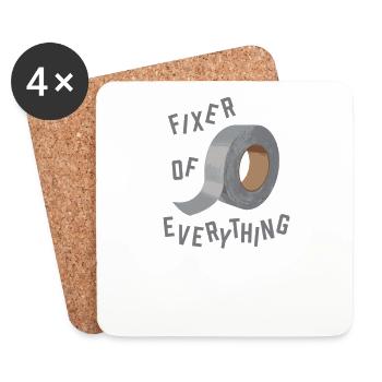 Funny, Duct Tape - Fixer of Everything. - Coasters (set of 4) - white - Front