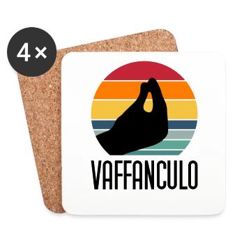 Vaffanculo Italian saying - Italy gift - Coasters (set of 4) - white - Front