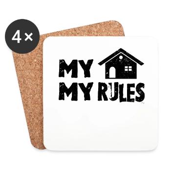 My house - Coasters (set of 4) - white - Front