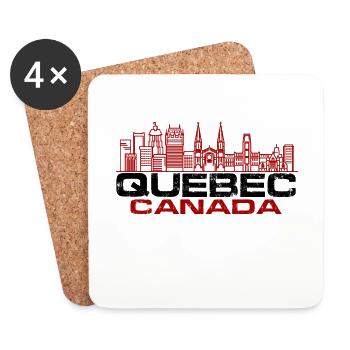Quebec skyline - Coasters (set of 4) - white - Front