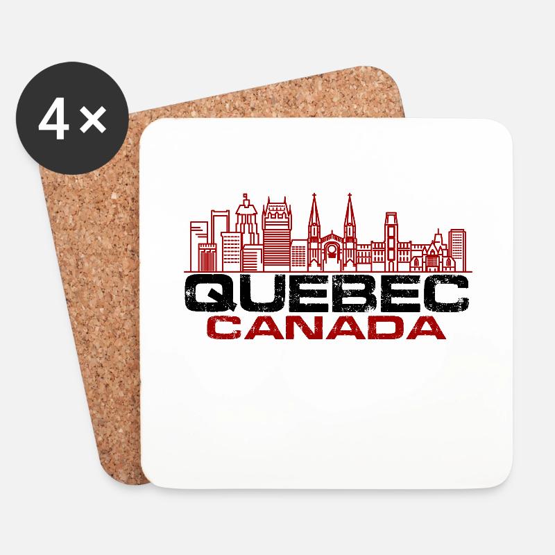 Quebec skyline - Untersetzer (4er-Set) - Weiß