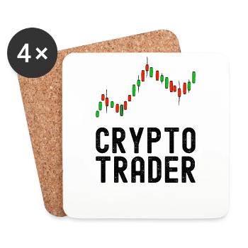 Crypto Trader Candlesticks - Trading cryptocurrency - Coasters (set of 4) - white - Front
