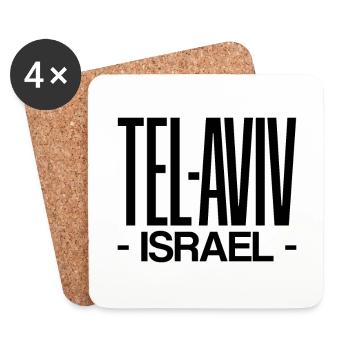 Funny Israeli saying Israel gift - Coasters (set of 4) - white - Front