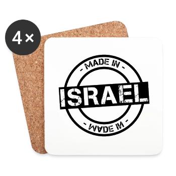 Funny Israeli saying Israel gift - Coasters (set of 4) - white - Front