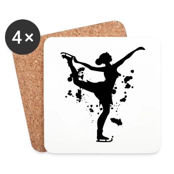 figure skating - Coasters (set of 4) - white - Front