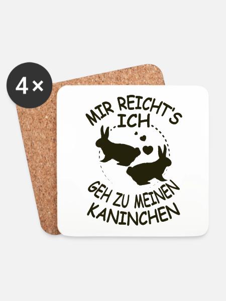 Kaninchen - Untersetzer (4er-Set) - Weiß