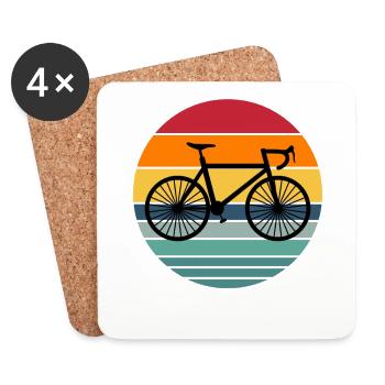 Cadeau de vélo drôle disant sur le cyclisme - Dessous de verre (lot de 4) - blanc - Devant