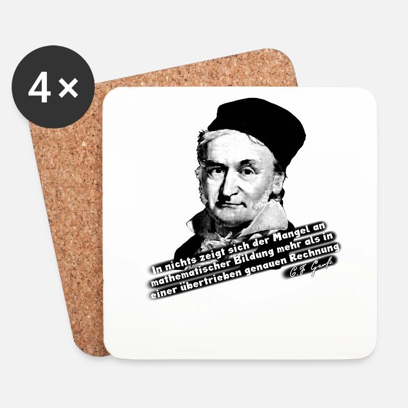 Carl Gauss Deutscher Mathematiker Physiker Mathe - Untersetzer (4er-Set) - Weiß