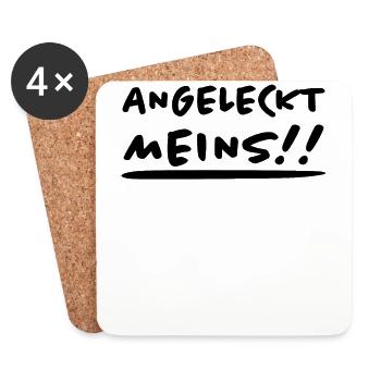 Angeleckt Meins Lustiger Spruch Frech Eis Geschenk - Untersetzer (4er-Set) - Weiß - Vorne