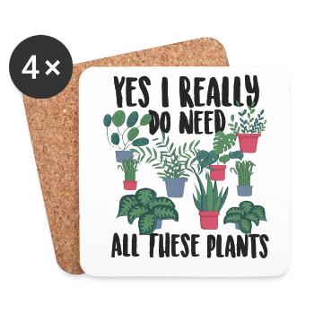 Gardener Plants - Coasters (set of 4) - white - Front