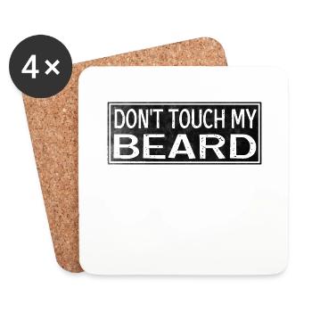 Barbe Toucher - Dessous de verre (lot de 4) - blanc - Devant