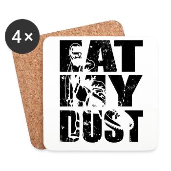 EAT MY DUST Dirtbike Motocross Supercross Gift - Coasters (set of 4) - white - Front