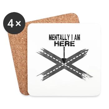 Mental Crossing - Coasters (set of 4) - white - Front