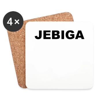Jebiga - Lustiges Balkan Jugo Jugoslawien Geschenk - Untersetzer (4er-Set) - Weiß - Vorne