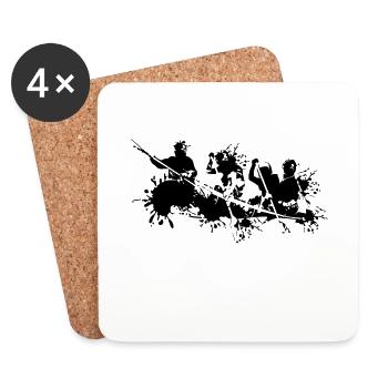Rafting Design - Coasters (set of 4) - white - Front