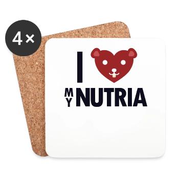 I love my Nutria Coypu Myocastor Rodent Beaver - Coasters (set of 4) - white - Front