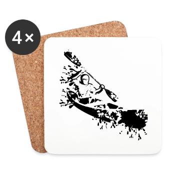 Canoë Design - Dessous de verre (lot de 4) - blanc - Devant