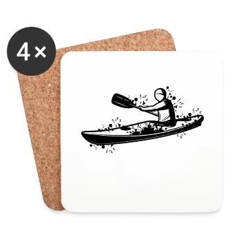 Kayak Design - Dessous de verre (lot de 4) - blanc - Devant