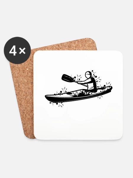 Kajak Design - Untersetzer (4er-Set) - Weiß
