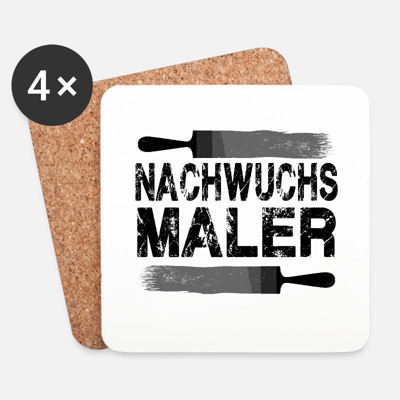 Maler kind - Untersetzer (4er-Set) - Weiß