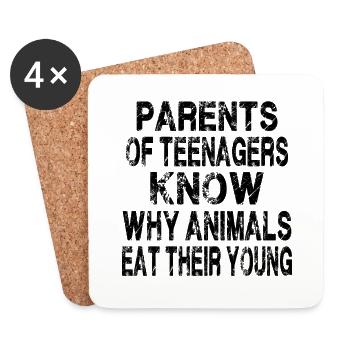 Teenage parents - Coasters (set of 4) - white - Front